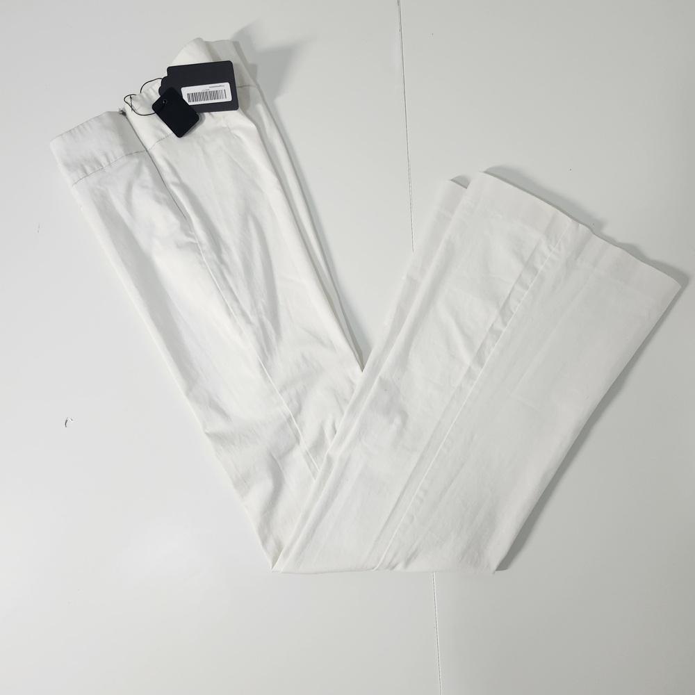 Zara White Straight-Leg Pants